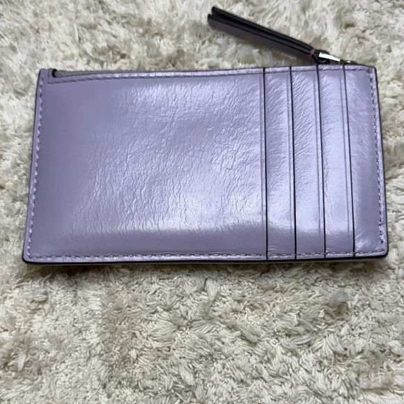 NWOT Tory Burch Lavender Kira Diamond Quilted Zip Card Pouch - Picture 3 of 7